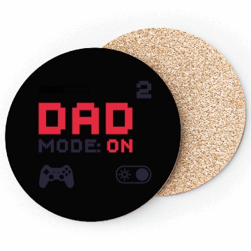 Discover Dad Mode On Retro Gamer Dad Pixel Art Design Coasters