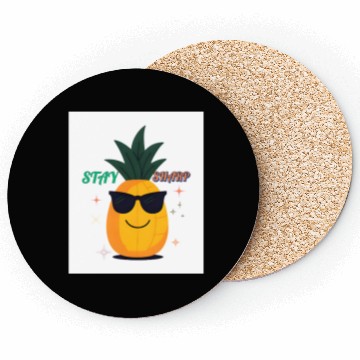 Discover “Stay Sharp” (Pineapple with Sunglasses) Coasters