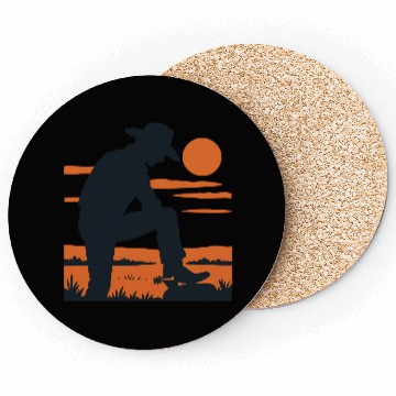 Discover Western Cowboy Sunset Coasters