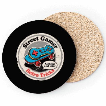 Discover Street Gamer Retro Tricks Skate Controller Coasters
