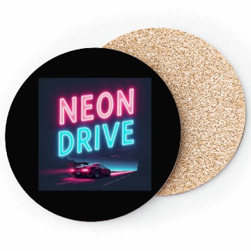 Discover Neon Drive - Retro Synthwave Design Coasters