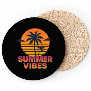 Discover Sunset Palm Trees Summer Design Coasters