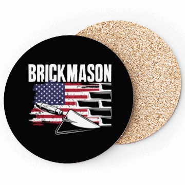 Discover Bricklayer Brickmason American Pride Coasters