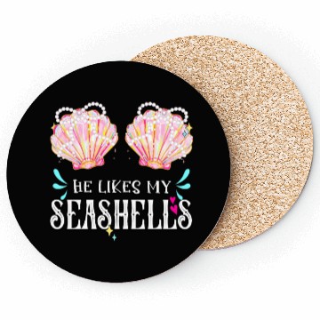Discover She likes my Seashells summer crusin couple love Coasters