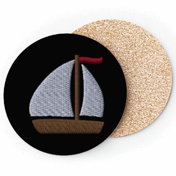 Discover Sailboat embroidered Coasters