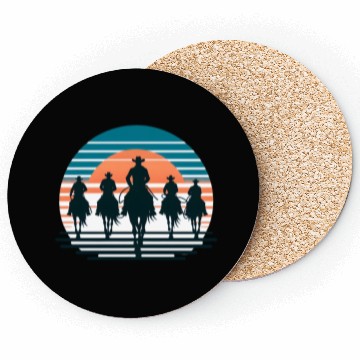 Discover Vintage Cowboy Silhouette Coasters