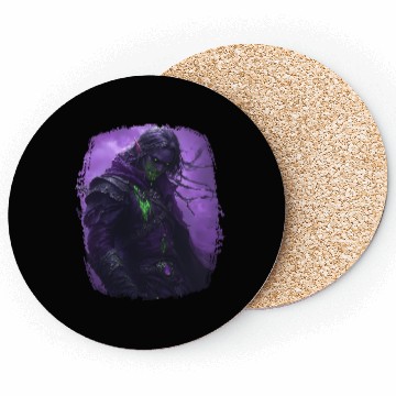 Discover Dark Elf with Poison Magic and Purple Shadow Power Coasters