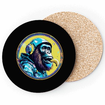 Discover Cool Monkey Logo Coasters