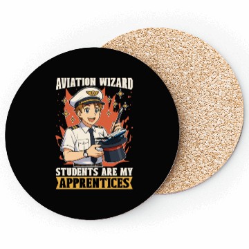 Discover Flight Instructor Aviation Wizard Flight Trainer Coasters