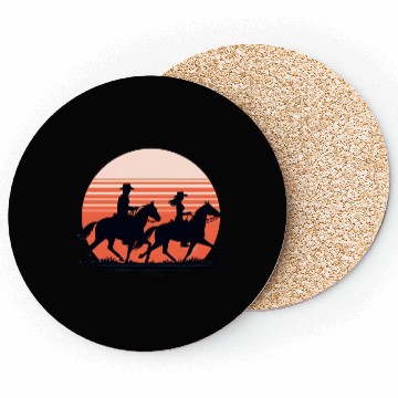 Discover Equestrian Sunset Silhouette Coasters