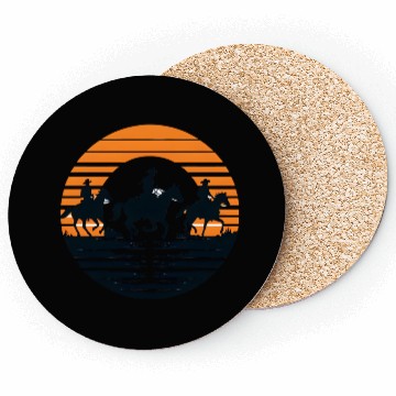 Discover Equestrian Sunset Silhouette Coasters