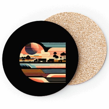 Discover Vintage Sunset Drive Coasters