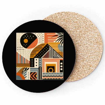 Discover Vibrant Geometric Shapes Coasters