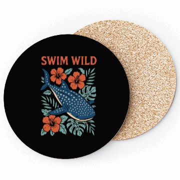 Discover Swim Wild | Tropical Whale Shark Design Coasters