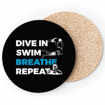 Discover Dive In Swim Breathe Repeat Coasters