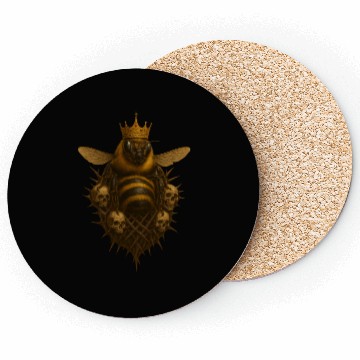 Discover Queen Bee - Gothic Insect Ruler Coasters