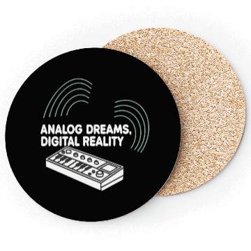 Discover Analog Dreams Digital Reality Synth 80s 90s Coasters