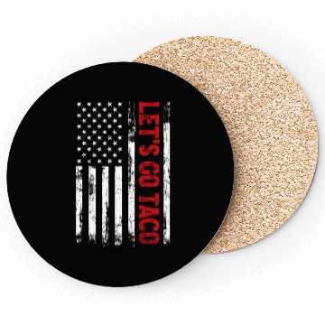 Discover Let’s Go Taco American Flag Coasters