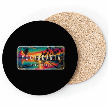 Discover Yogyakarta - Tropical Retro Coasters
