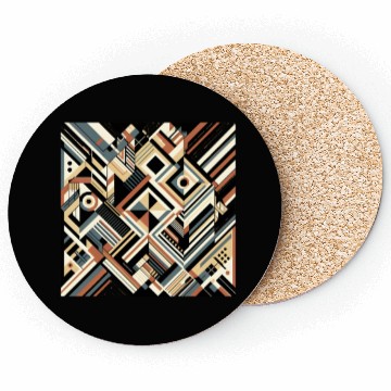 Discover Earthy Geometric Pattern Coasters