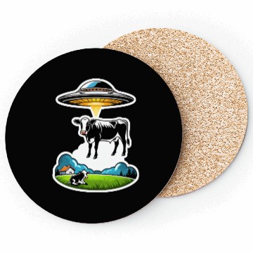 Discover Alien UFO cow abduction Coasters