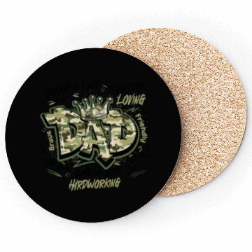 Discover Camo Dad Design Coasters