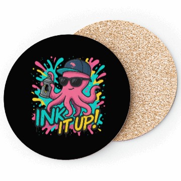 Discover Ink It Up – Cool Graffiti Octopus Street Art Desig Coasters