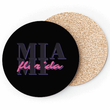 Discover Retro Miami Street Style Typography Coasters