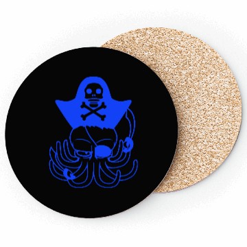 Discover Octopus pirate crew captain sailor buccaneer sail Coasters