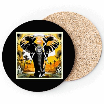 Discover Majestic Elephant Sunset Coasters