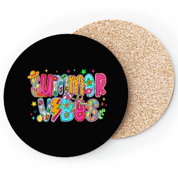 Discover Neon Summer Vibes Coasters