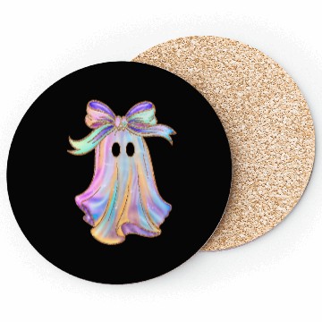 Discover Iridescent Ghost Halloween Coasters