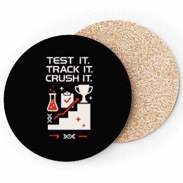 Discover Clinical Lab Tech Diagnostic Science Data Nerd Coasters