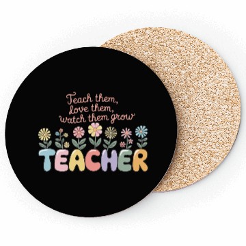 Discover Teach Love Inspire teacher gift Coasters