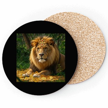 Discover Lion coin Coasters