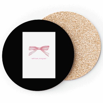 Discover Elegant Pink Girly Design with a Soft Bow Coasters