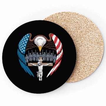 Discover USA Cross Soldiers Eagle Coasters
