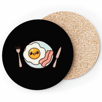 Discover Whimsical Sunny Side Fried Egg Design Coasters