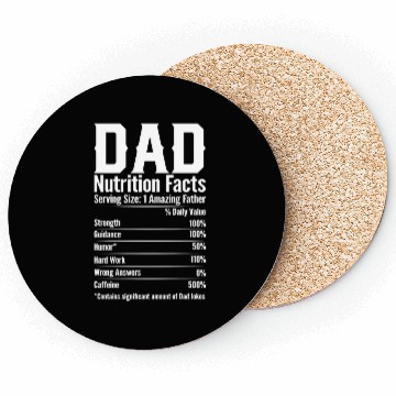 Discover DAD Nutrition Facts Coasters