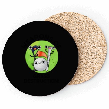 Discover Weapons Of Grass Destruction Funny Golf Pun Coasters