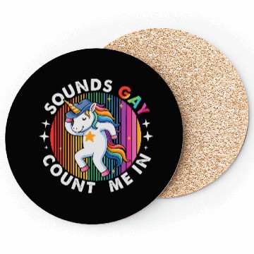 Discover Dancing Unicorn Cowboy Hat Coasters