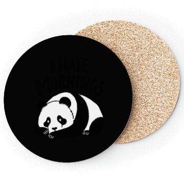Discover Panda I Hate Mornings Saying Coasters