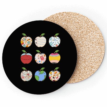Discover Back to School Apple Coasters