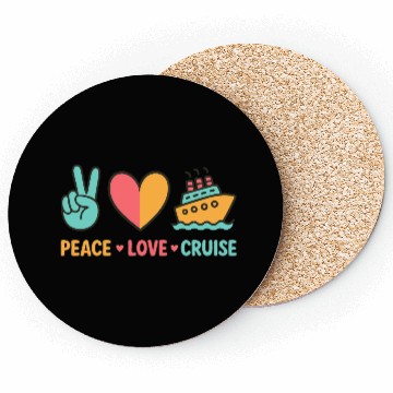 Discover Peace Love Cruise Vacation Coasters