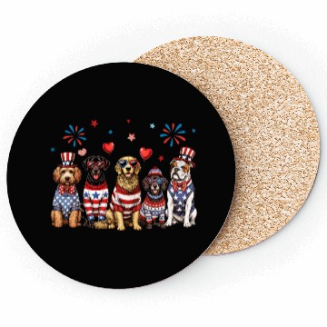 Discover Patriotic Dogs Coasters