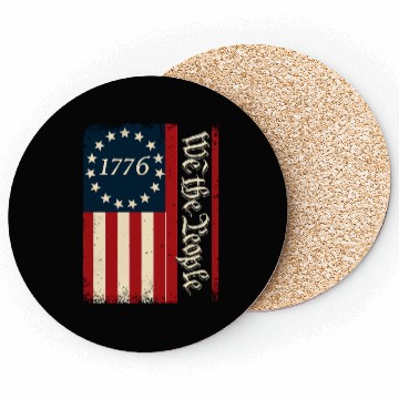 Discover Distressed 1776 Betsy Ross Flag We The People Coasters