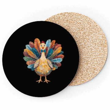 Discover Coquette Thanksgiving Turkey Coasters