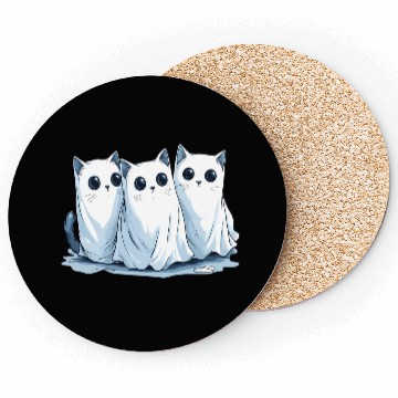 Discover Funny Ghost Cat Coasters