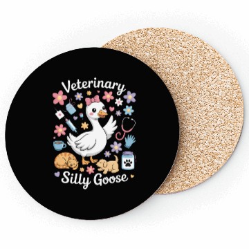 Discover Veterinarian Silly Goose Veterinary Medicine Coasters