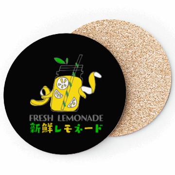 Discover Fresh Lemonade Jar Whimsical Coasters